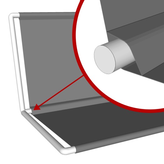 Bújtató az ülőfelület felőli oldalon