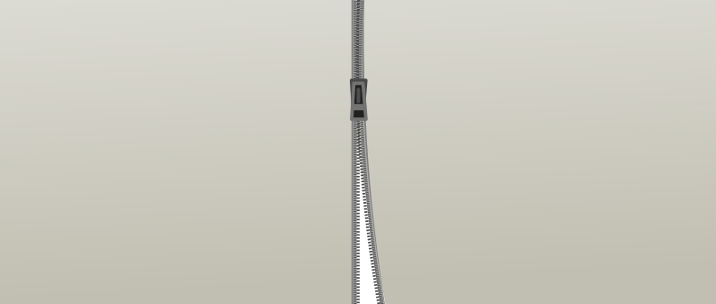 Cipzáras nyílás az oldal közepére