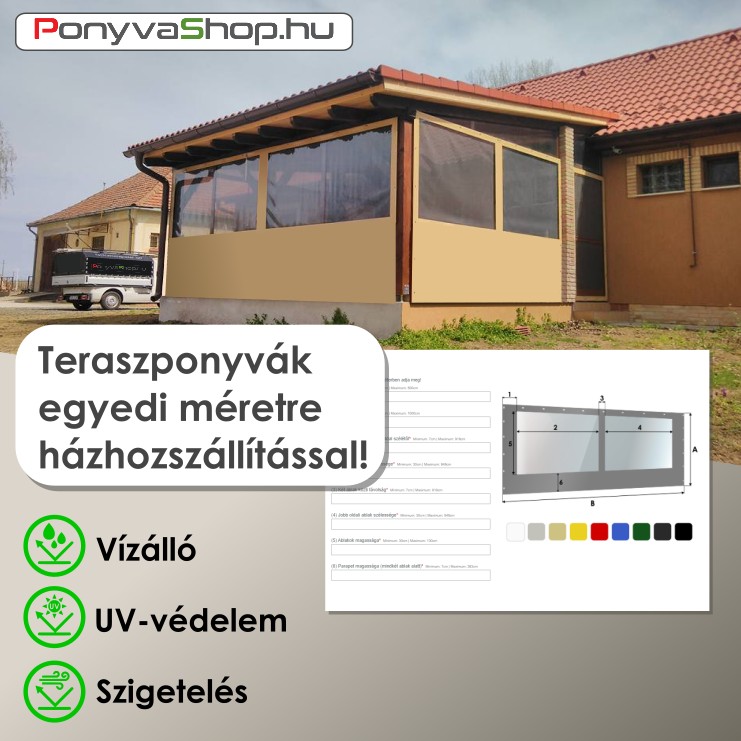 Teraszponyva rendelése egyedi méretre