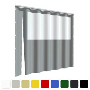 Cipzáras ponyvafüggöny ablakkal - színválaszték