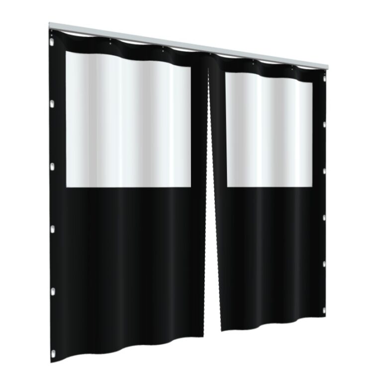 Cipzáras ponyvafüggöny dupla ablakkal