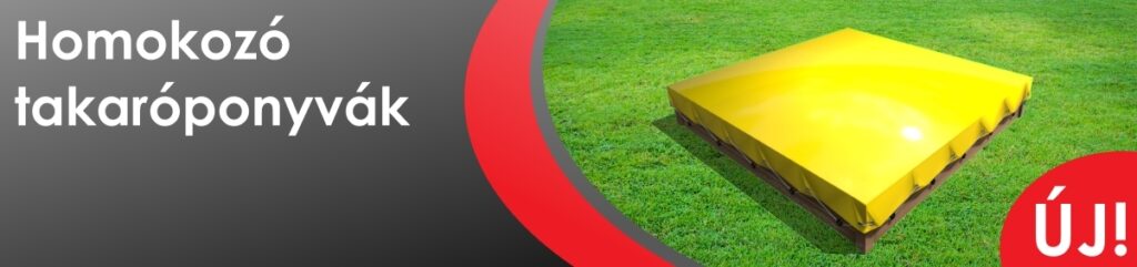 Homokozó takaróponyva rendelés egyedi méretre, 4 színben