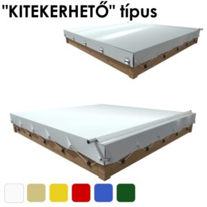 homokozó takaróponyva, kitekerhető